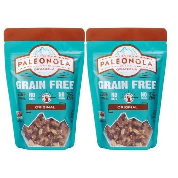Paleonola Grain Free Gluten Free Non-GMO Granola, Original Flavor - Pack of 2, 10 Oz. ea.