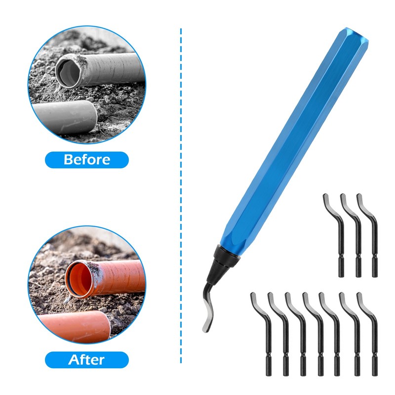 UKOFEW Universal deburring tool, 360° rotating blade, cutting tool with