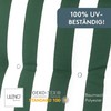 LILENO HOME Garden Chair Cushions in Block Stripes Green [Set