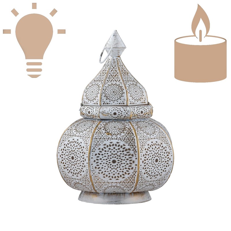 Marrakech Lamp and Lantern in One Metal 30 cm Large