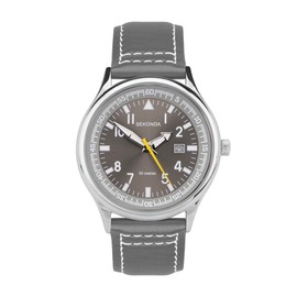SEKONDA Men's Quartz Watch with Grey Dial Analogue Display and Brown Leather Strap 3882.27