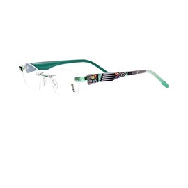 Switch it! Set - Acetate Interchangeable Brackets in Various Colours, 2257: silver-black-white-petrol, inner green