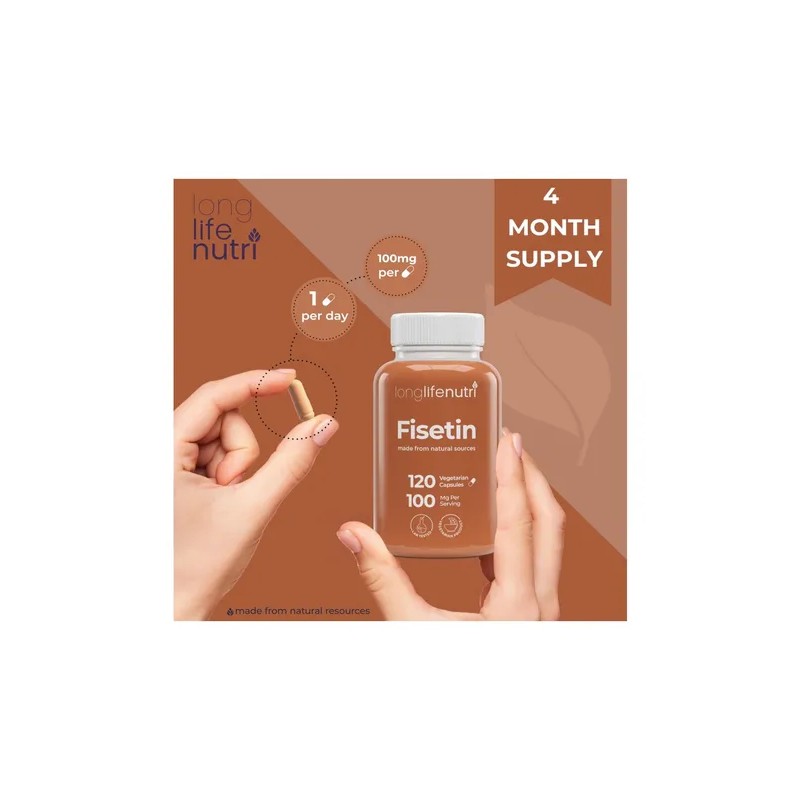 Fisetina 100mg Enfoque & Protección Antiedad 120 Americano