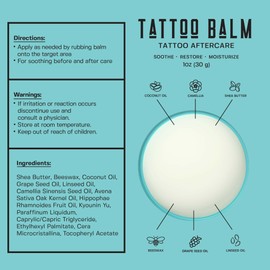 Base Labs Tattoo Balm | Soothe, Restore and Moisturize | Tattoo Aftercare Lotion for Brightening, Colour Enhancement, for Old and New Tattoos | Tattoo Aftercare Ointment | 50 g