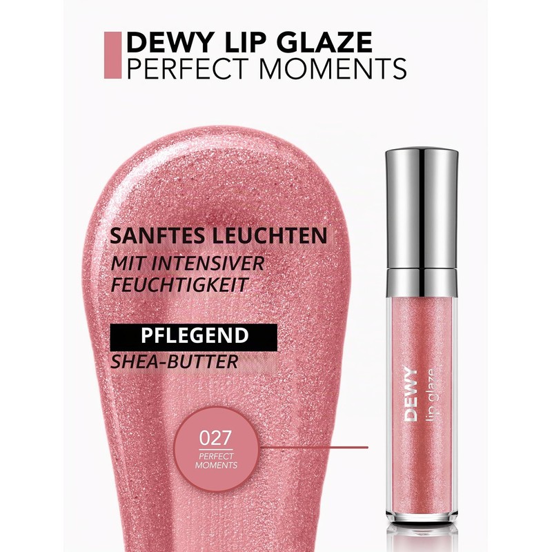 Flormar Dewy Lip Glaze - Shiny Lip Gloss with Moisturising