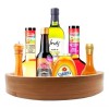 Home Bandeja Charola Giratoria De Bamboo Bambu Mesa 30.5cm