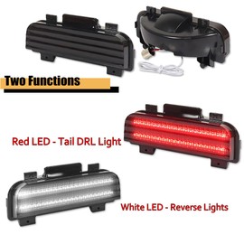 GTINTHEBOX 2PCS Smoked Lens Tailgate Reverse Backup Lights Lamps for 1984-1990 Corvette C4