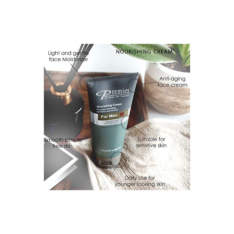 Premier Dead Sea Kit para hombres, nutritivo, crema de afeitar,