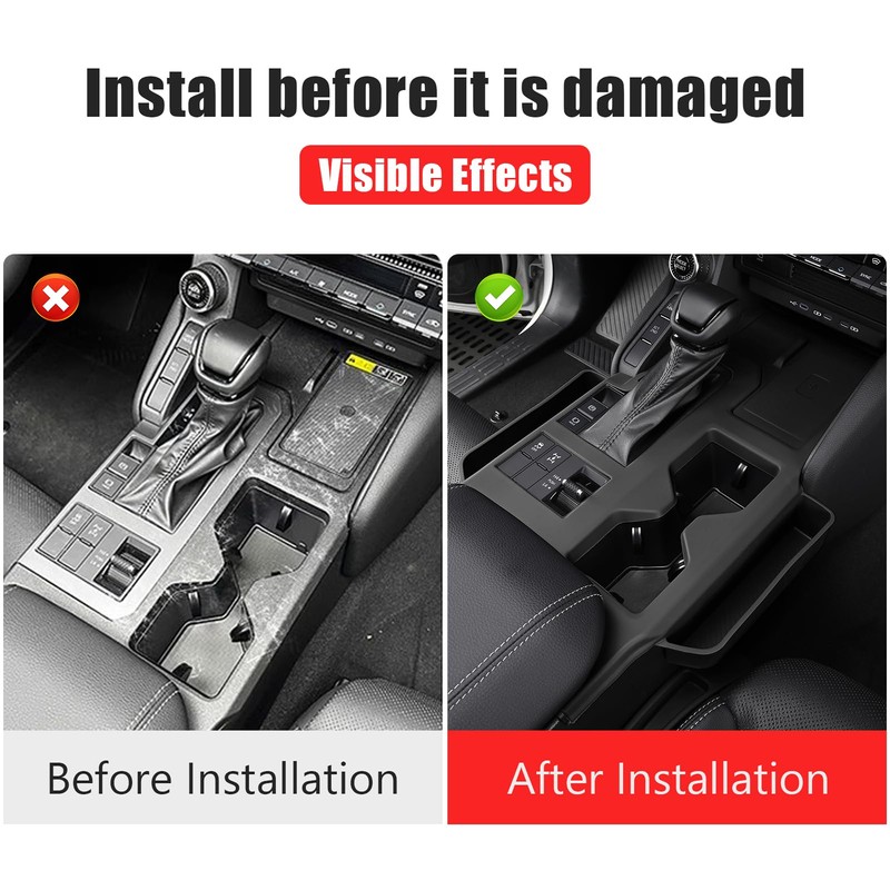 SFWAYA Console Silicone Storage Box for 2024 2025 Toyota Land