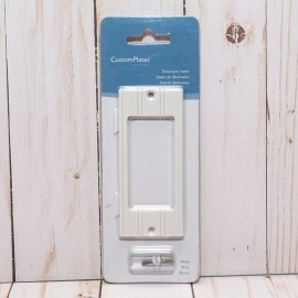 Brainerd White Beadboard Decorator Wall Plate Light Switch Insert by CustomPlates