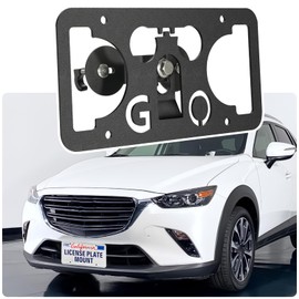 No Drill License Plate Holder Compatible with Mazda CX-3 2016-2021 Front Grille License Plate Mount Bumper Bracket Holder Car Tag Frame Anti-Theft Adapter Accessories
