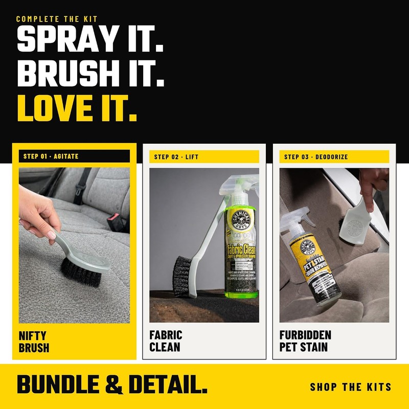 Chemical Guys "The Nifty Brush Cepillo para Detalles Interiores, Lote