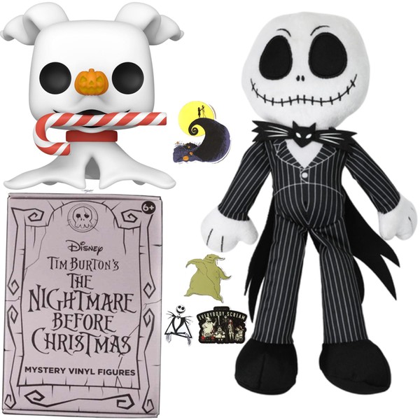 Ghost King Skellington Figure Nightmare Before Christmas Zero Pop! Bundled