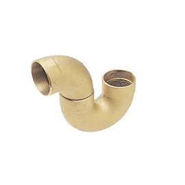 EZ-FLUID Plumbing 1-1/2" Nominal (1-5/8" OD) DWV Cast Brass P-Trap For DWV Copper Pipe and Fitting C x C x C (Copper Sweat Solder Sockets) Connection Cast Brass Fitting For DWV System (2-Packs