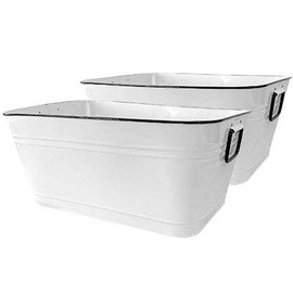 Panacea 81639 Vintage Milkhouse Washtub Style Planters, 24”L, Pack of 22