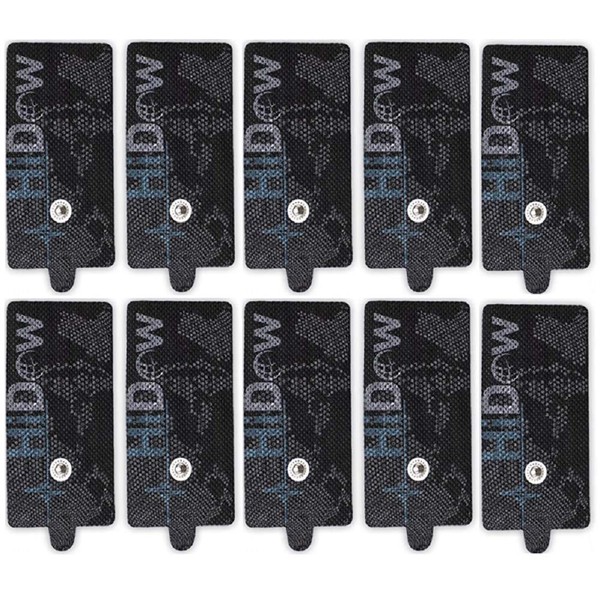 HiDow 5 Pair Snap on TENS Unit Stim Electrodes Pads | Premium Quality Electrode Pads for Hi-Dow Compatible with Any TENS EMS Units 3.5m Snap on