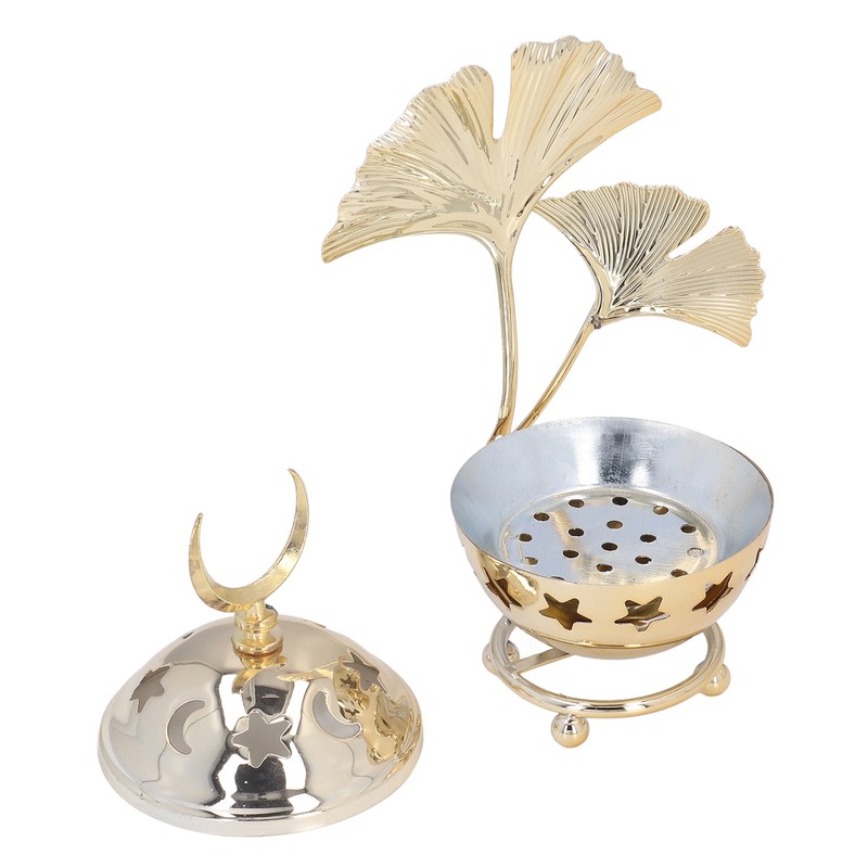 Candle Holder Arabian Star Moon Ginkgo Shape Metal Candle Holder