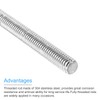 MECCANIXITY Fully Threaded Rod 1/4"-20 UNC Thread Pitch 304 Stainless