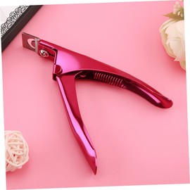 WOONEKY 2pcs Stainless Steel Nail Tip Cutter Trimmer Ergonomic Nail Clipper for Artificial Natural Durable Pedicure Tool for Home Salon Use