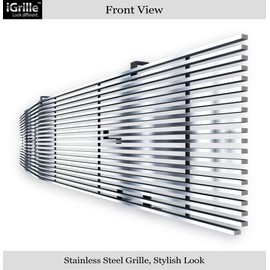 APS Premium Stainless Steel Chrome Billet Grille Insert Compatible with Chevy GMC C K Pickup Suburban Blazer Jimmy 1981-1987 Phantom Main Upper Stainless Billet Grille N19-S20258C