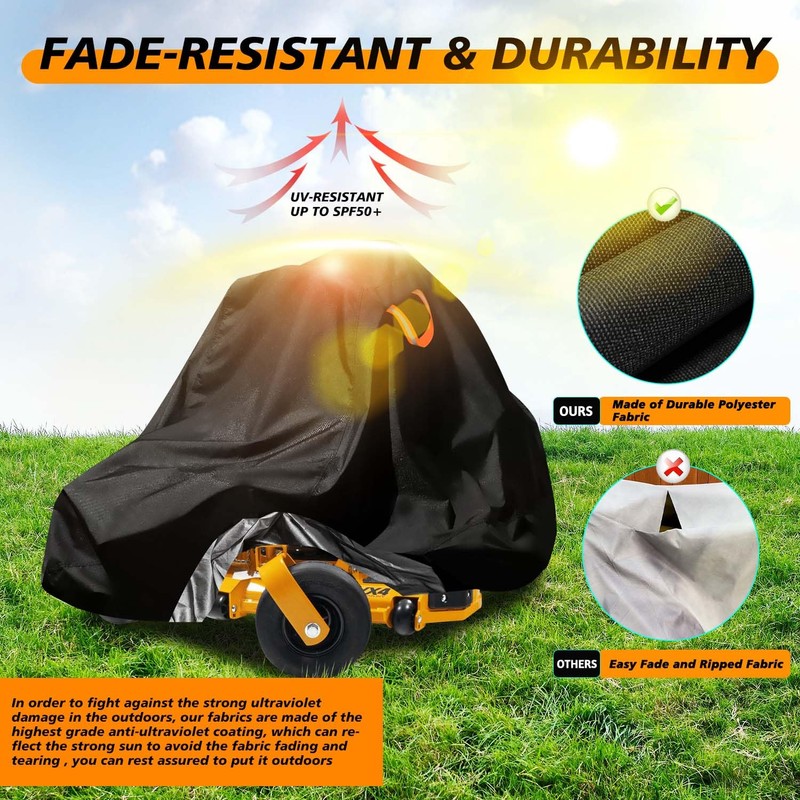 Zero-Turn Lawn Mower Covers,Waterproof Outdoor Riding Mower Cover,Fits up to