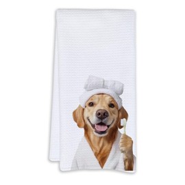 Cabana Bro Funny Golden Retriever Bathroom Hand Towels, Golden Retriever Gifts for Women, Dog Bathroom Decor, Dog Lovers Gifts Decorative Hand Towels for Bathrooms Washroom Spa, 16x24 Inch