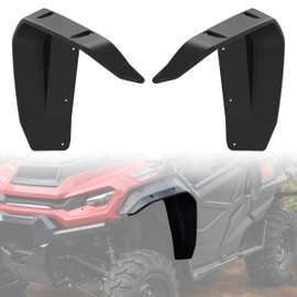 SAUTVS Front Fender Flares Compatible with Honda Pioneer 1000-3 1000-5 1000-6 2016-2025 Accessories, Extended Wider Front Mud Guards Mud Flaps, Easy Installation, Full Protection