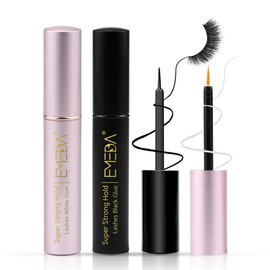 EMEDA Super Strong Hold Professional Glue 24H Long Lasting and Waterproof False Eyelash Adhesive - Specification: Black Glue (1 Pack)