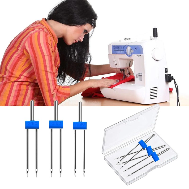 3 Pack Twin Needles for Household Sewing Machine, Stretch Machine