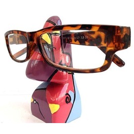 Stunning Clarice Cliff style Art Deco Old Tupton Ware eyeglass Spectacle Holder (Purple - Red - Sky))