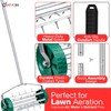 DIVCHI Garden Rolling Lawn Aerator Heavy Duty Metal Spikes -