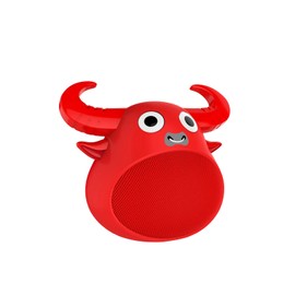 FitSmart Bluetooth Speaker Animal Style USB Charging Portable Travel V5.0 Bluetooth 3 Hours Playtime Can Connect 2 Together, Red