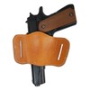 Barsony New Quick Slide Gun OWB Saddle Tan Leather Holster