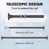 Ycinadou Bronze Shower Curtain Rod Tension 30 to 80 Inch,1