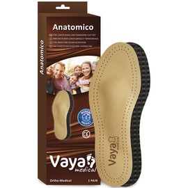 Vaya Anatomico Orthopaedic Insoles with Activated Carbon for Transverse and Longitudinal Flat Foot Heel Pads Size 40
