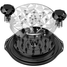 Kitchen Meat Shredder Tool with Crystal Clear Lid, 9.84 Inch Chicken Shredding Machine, Black