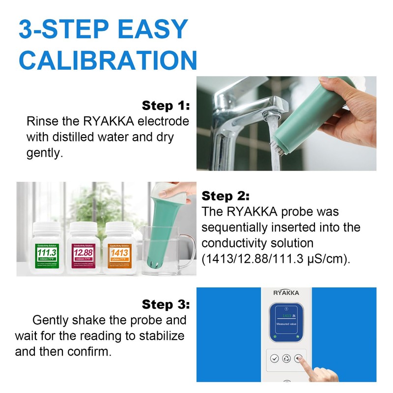 RYAKKA EC Calibration Solution Set - 3 x 50 ml