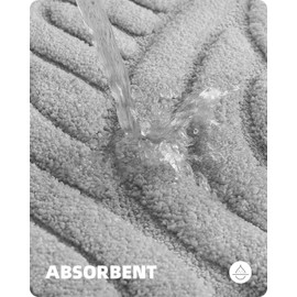 Color&Geometry Grey Bathroom Rugs Absorbent Bath Mat for Shower, 20 x 32 Non Slip Bath Rugs for Bathroom, Soft Washable Easy to Clean Bathmats Small Microfiber Bathroom Floor Mat