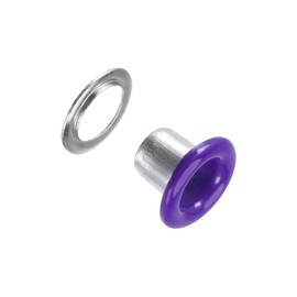 Kozelo Grommets Kit 200set-[3mm 1/8" Hole] Metal Eyelets Grommet Tool for Shoes Clothes DIY Project Use, Tiny Grommet, Purple