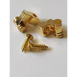 Unbranded 2 Pack Guitar Roller String Tree Retainers for Guitar Gold with Screws