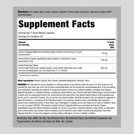 Piping Rock Herbal Laxative Capsules | 120 Count | Non-GMO, Gluten Free | By Piping Rock