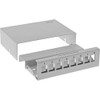 InLine® Surface-Mounted Patch Panel Socket for 8X Keystone RJ45 Metal