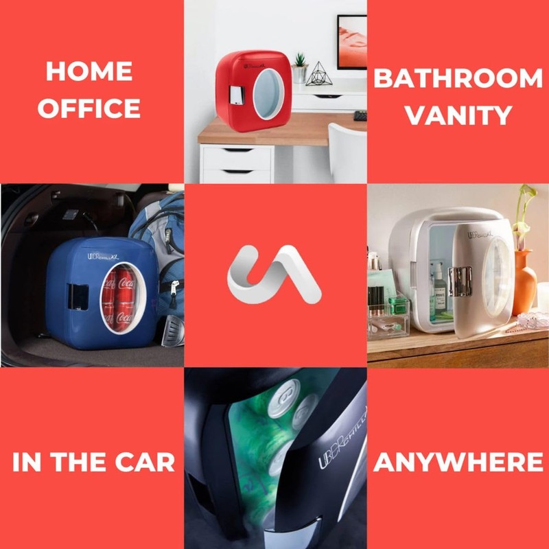 Uber Appliance UB-XL1 Uber Chill Mini Fridge 12 can retro