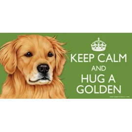KEEP CALM AND HUG A GOLDEN RETRIEVER Color Car Fridge Dog Magnet 4x8 Waterproof