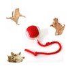 Interactive Rolling Cat Ball Toy (red), 360° Smart Automatic Rolling