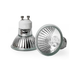 Elenhome 120v 50W GU10 Bulb for Candle Warmer Lamp, 2pcs gu10+c Dimmable 2800K Warm White Halogen Light Bulbs 2 pin, Wax Burner Light Bulb, Full Glass Cover Reflector Track & Recessed Light Bulbs