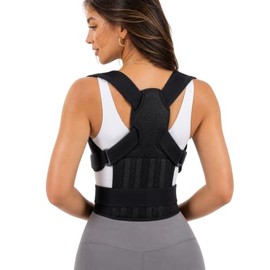 SEVEN MINE Corrector de Postura Espalda | SM-BP01 | Enderezador Espalda con Soporte Lumbar Doble Cinturón para Joroba y Hombros Caídos, Oficina, Mujer