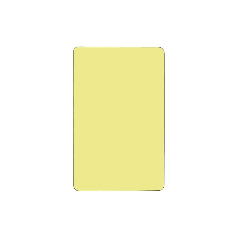 Flash Furniture Wren 24''W x 48''L Rectangular Yellow Thermal Laminate