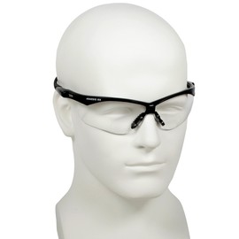 Nemesis Bifocal Safety Glasses - Black Frame 3.0 Clear Lens, Neck Cord, and Lens Cleaning Bag