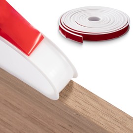 FAKILO 3m×9mm U-Shape Flexible Furniture Edge Banding, White Furniture Edging Trim Edge Strip for Worktop Cabinets Table Shelves Restoration